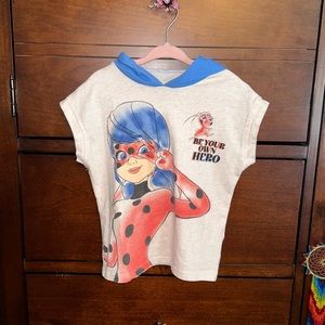 Miraculus Lady Bug Hooded Shirt 4-5T